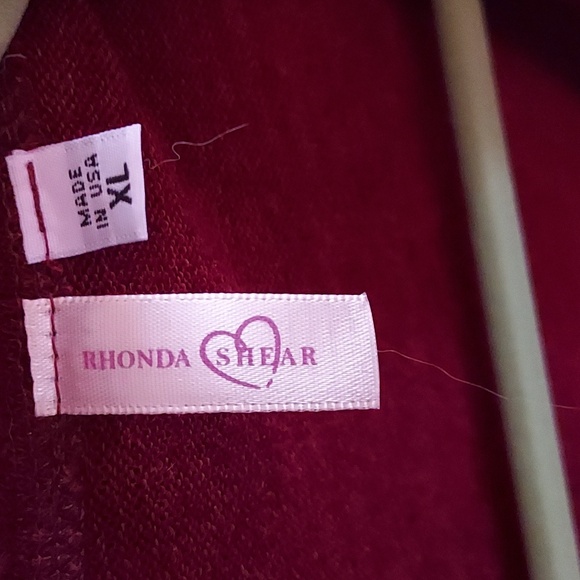 Rhonda Shear burgundy duster/Cardigan sz XL - Picture 3 of 3
